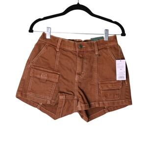 Women's NWT Brown Cargo Shorts XS Utility